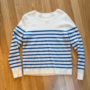 Classic Blue Striped Women's Sweater cashmere